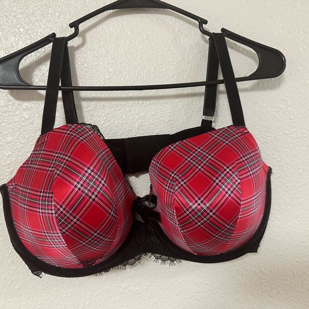 Plaid Red and Black Women's Bra Victoria Secret